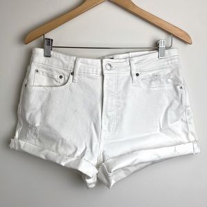 NWT FREE ASSEMBLY Cut Off Shorts White Denim Size 8